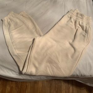 Missguided Cream Joggers size 6